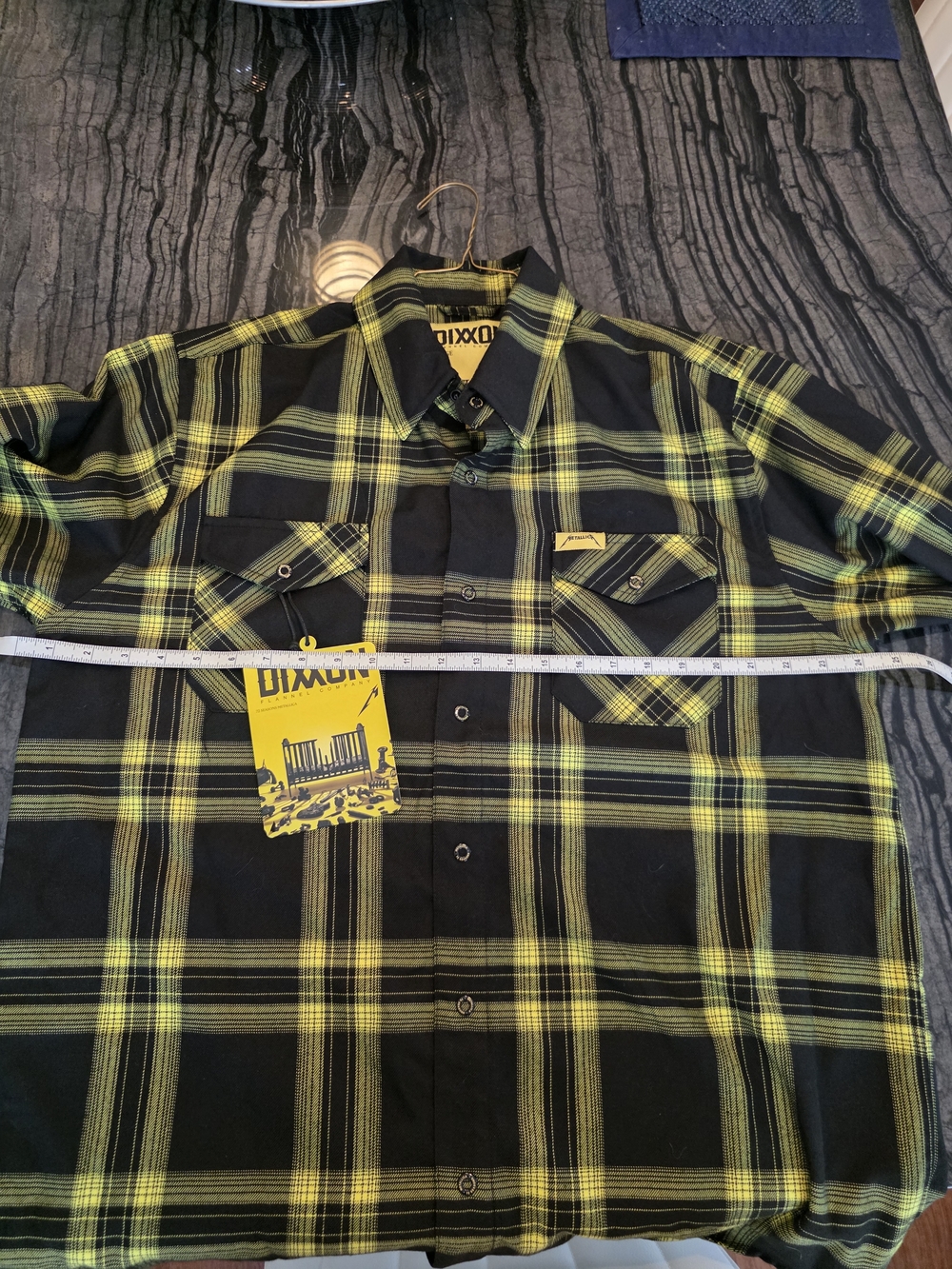 Official Metallica Dixxon Flannel Men's Black & Yellow Collector's Item - Picture 13 of 13